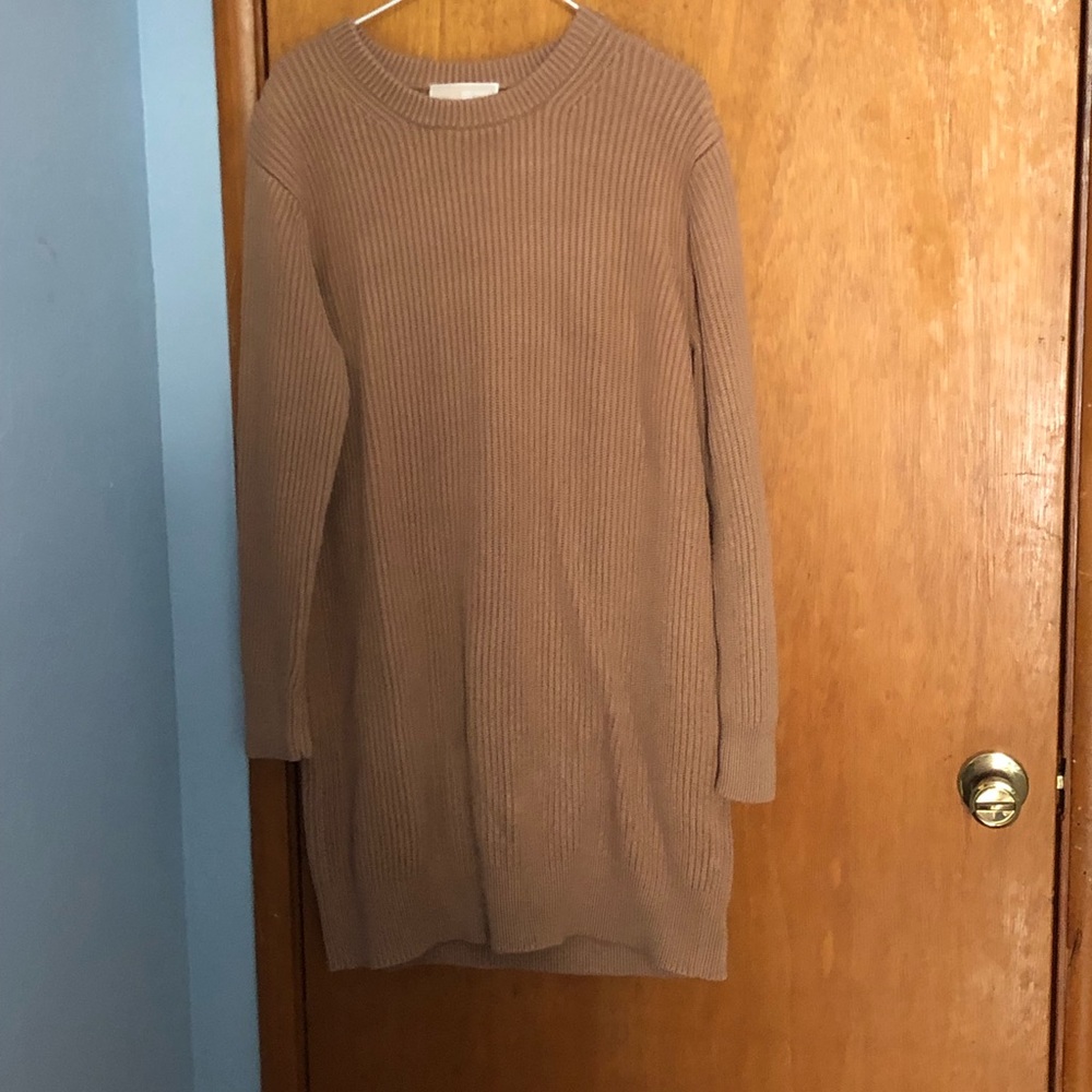 Tan knitted dress